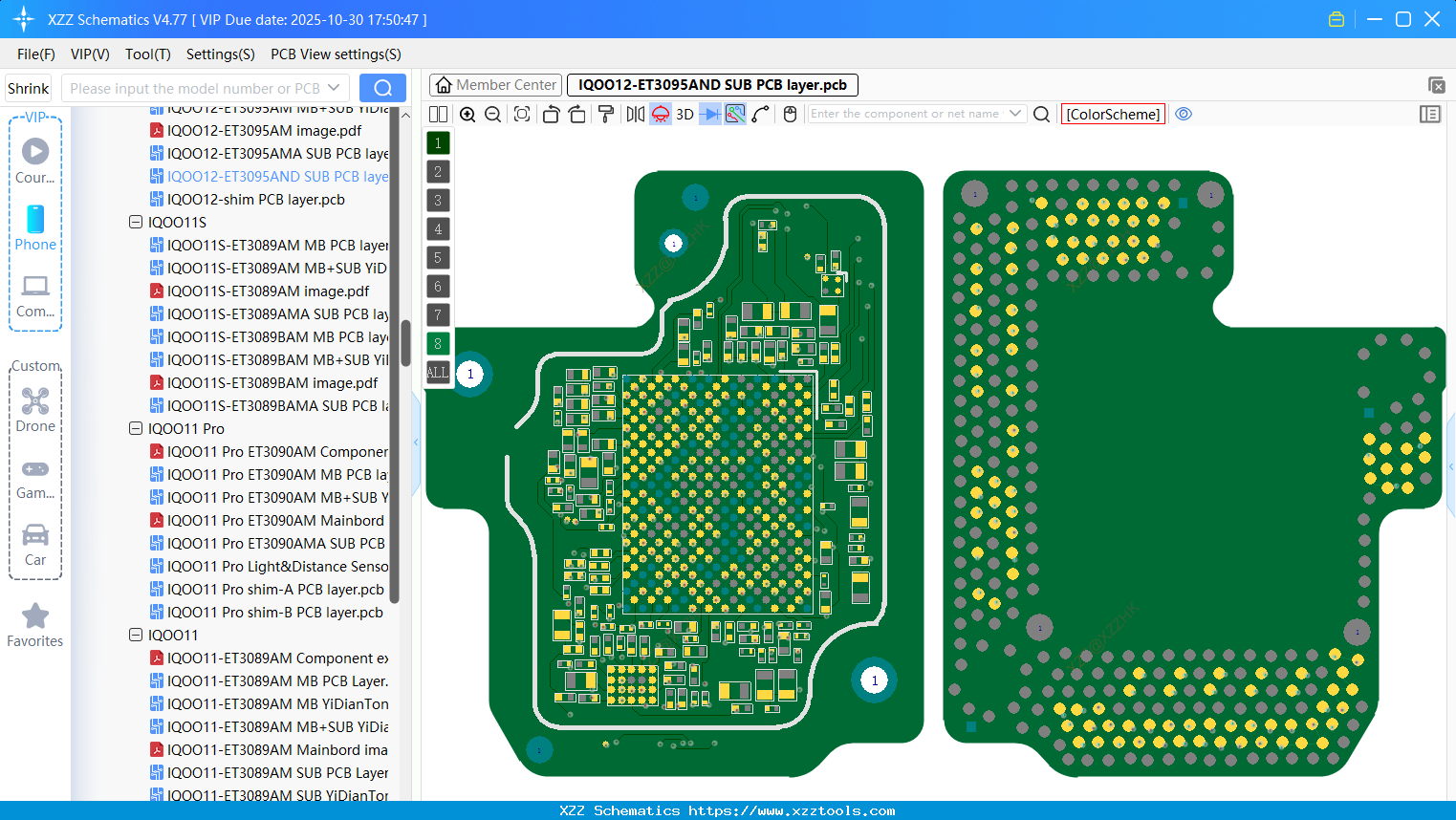 VIVO IQOO12-ET3095AND SUB PCB Layer